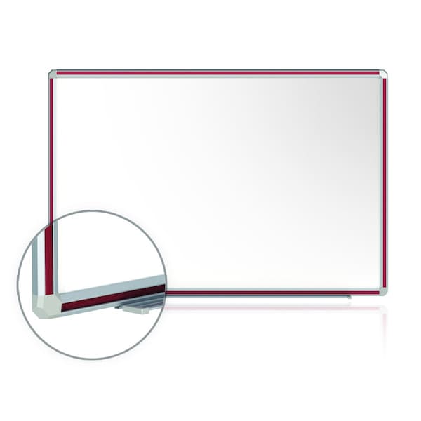 Porcelain Whiteboard, 48"x48", Cherry, Porcelain, 48", 48", White